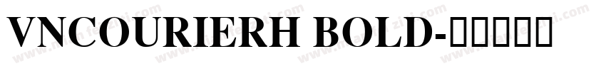 VNCourierH Bold字体转换